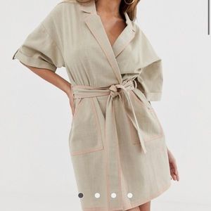 ASOS casual front wrap mini dress